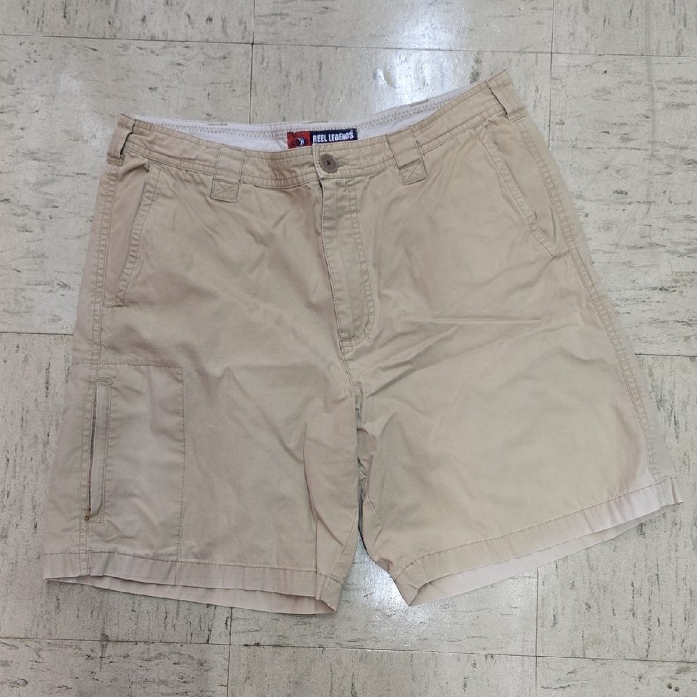 Men's Beige Shorts By Reel Legends SZ 34
